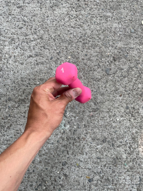 Pink One Pound Dumbbell