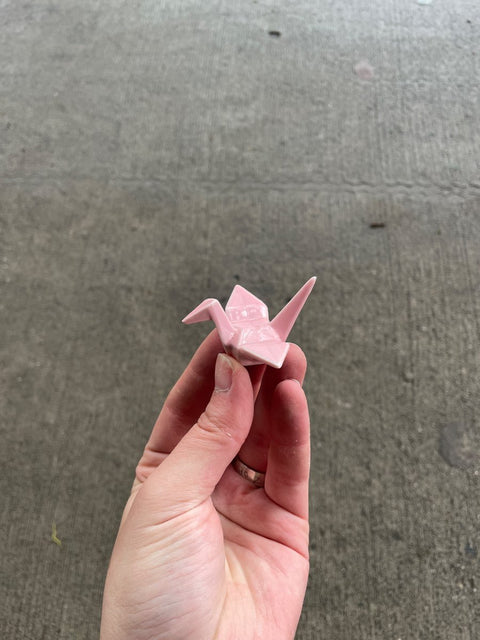 Pink Origami Paper Crane