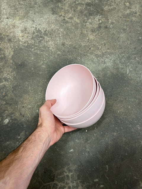 Pink Plastic Nesting Bowls Set