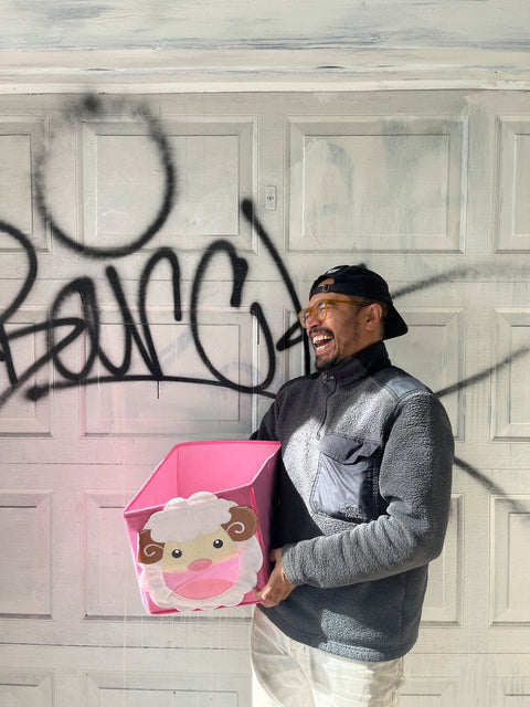 Pink Sheep Storage Bin