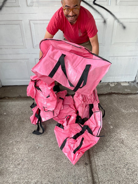Pink Storage Bags - Set of 6