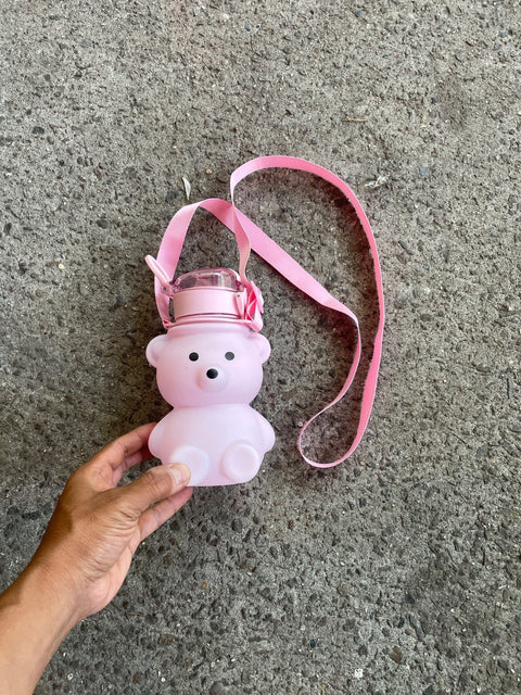 Pink Teddy Bear Water Bottle