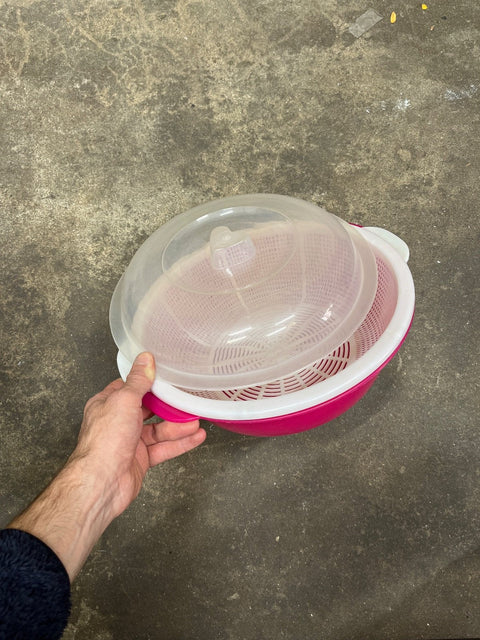 Pink Washing And Draining Bowl