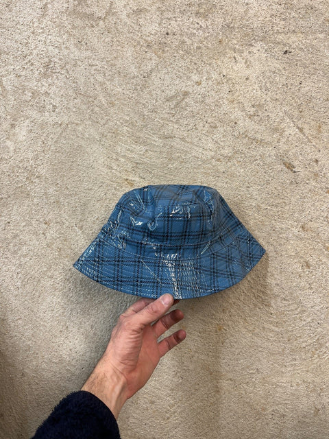 Plaid Blue Bucket Hat For When It Rains And You Don't Have An Umbrella