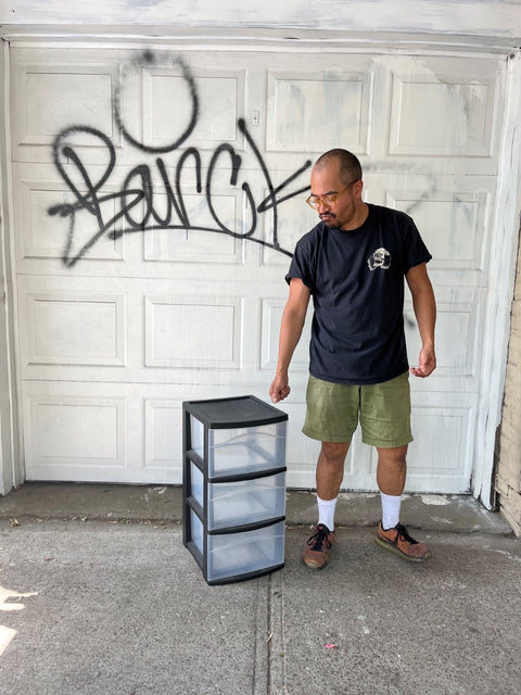 Plastic Three-Drawer Storage Unit