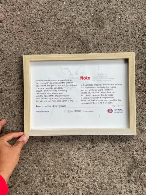 Poems On The Underground Frame
