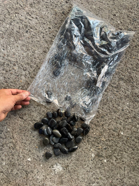 Polished Black Pebbles