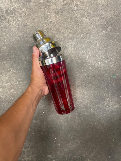 Pottery Barn Red Cocktail Shaker