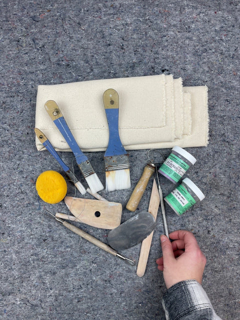 Pottery Tools And Underglaze Set