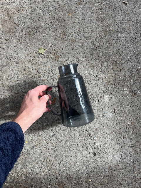 Pretty Dark Glass Water Pitcher