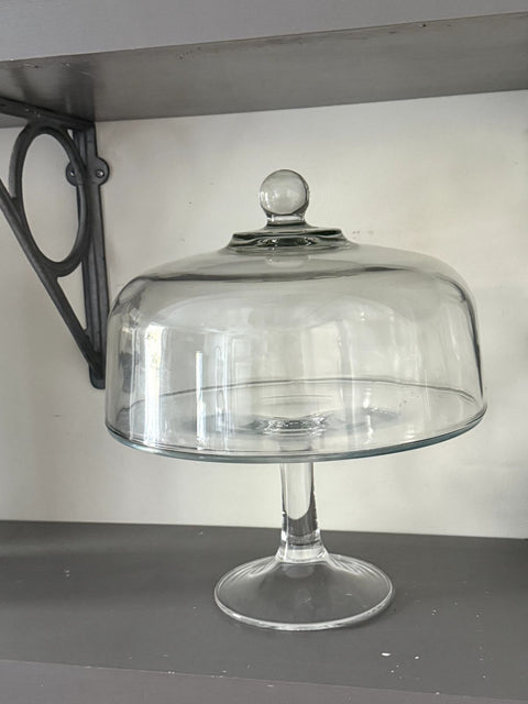 Pretty Glass Pedestal Cake Stand