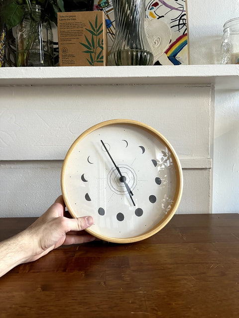 Pretty Moon Phase Wall Clock