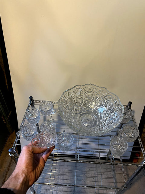 Pretty Punch Bowl And Cups Set