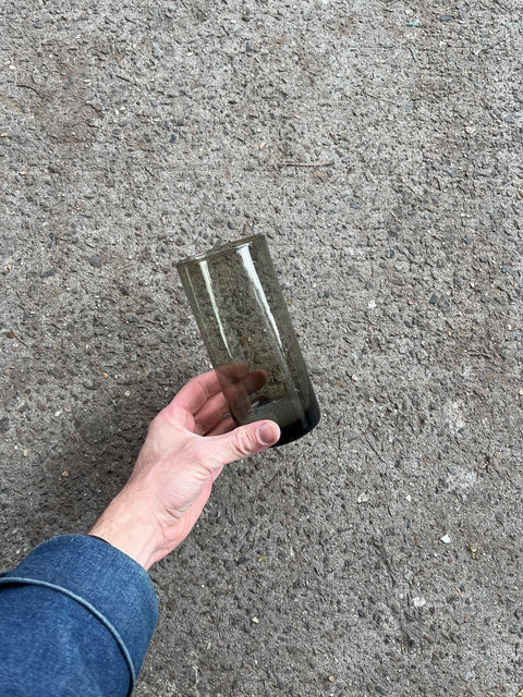 Pretty Smoked Glass Vase