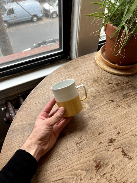 Pretty Two-Tone Ceramic Coffee Mug