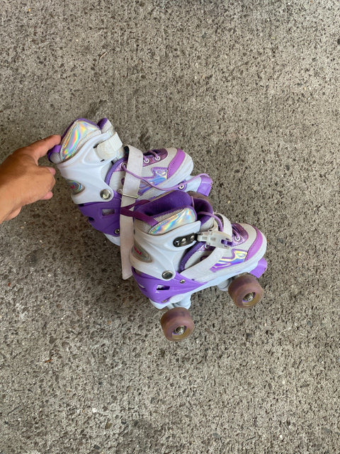 Purple Adjustable Roller Skates, 4-7 year olds