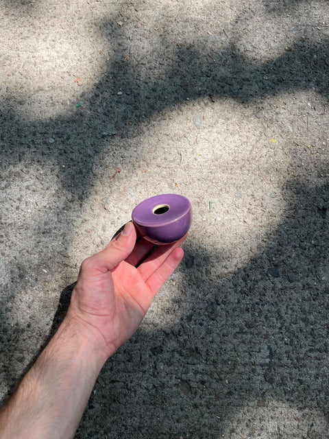 Purple Ceramic Toothbrush Holder