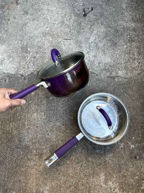 Purple Cooking Pots Set