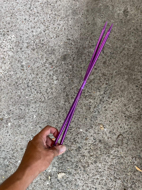 Purple Knitting Needles Set