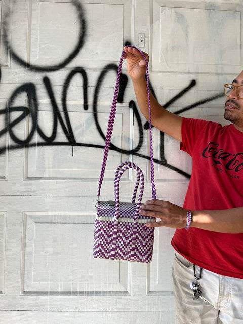 Purple Lanyard Tote