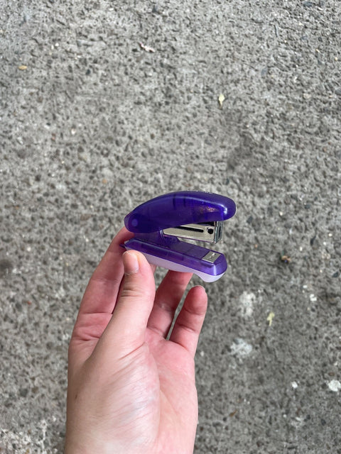 Purple Mini Handheld Stapler