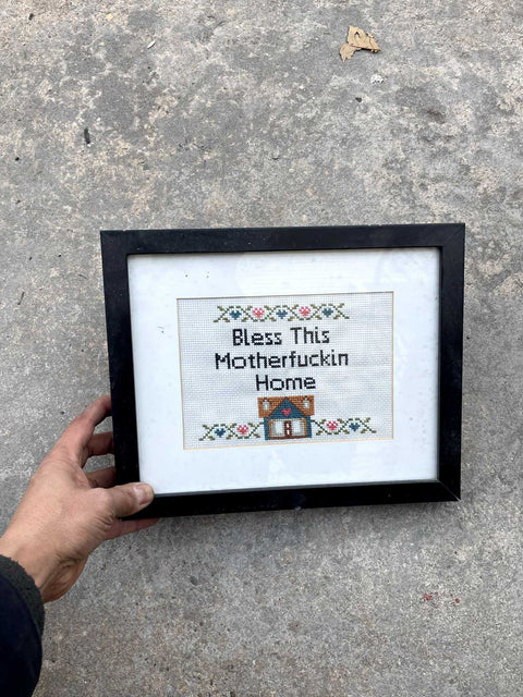 Quaint Bless This Home Art Sign