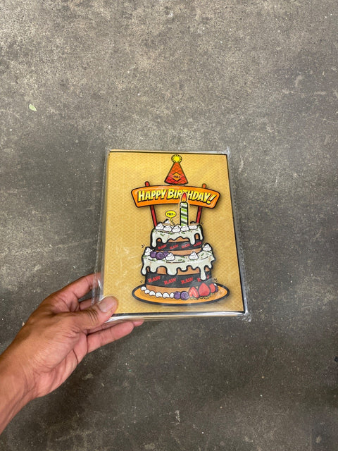 RAW Birthday Cake Card