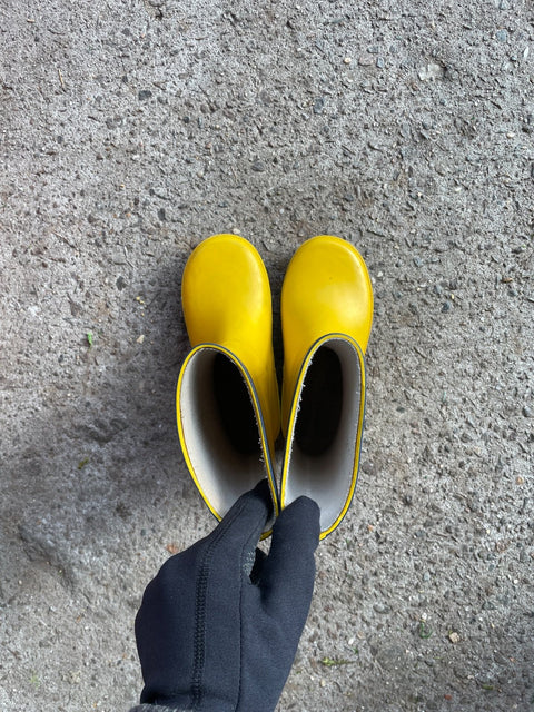 RNLI Yellow Rain Boots, Kid's Size 9