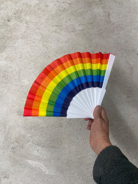 Rainbow Folding Hand Fan