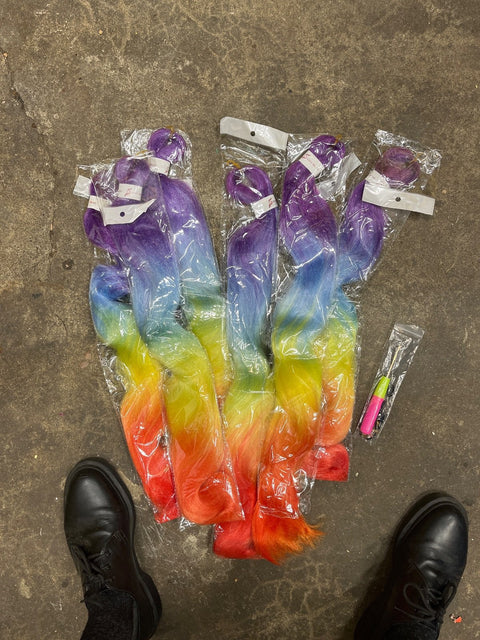 Rainbow Hair Extensions Kit