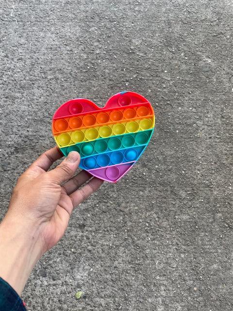 Rainbow Heart Pop It Fidget