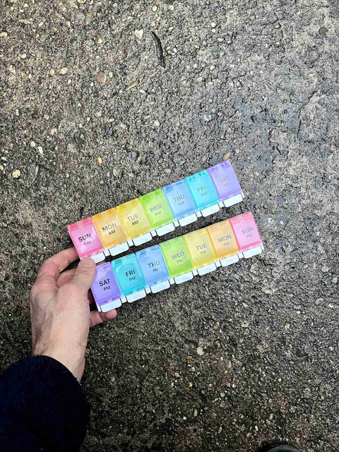 Rainbow Weekly Pill Organizers