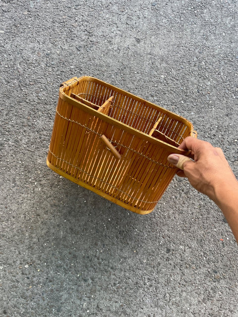 Rattan Cutlery Holder