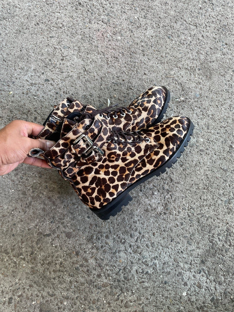 Rebecca Minkoff Leopard Print Boots, 9 US W or 40 EU