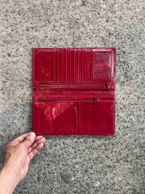 Red Crocodile Wallet