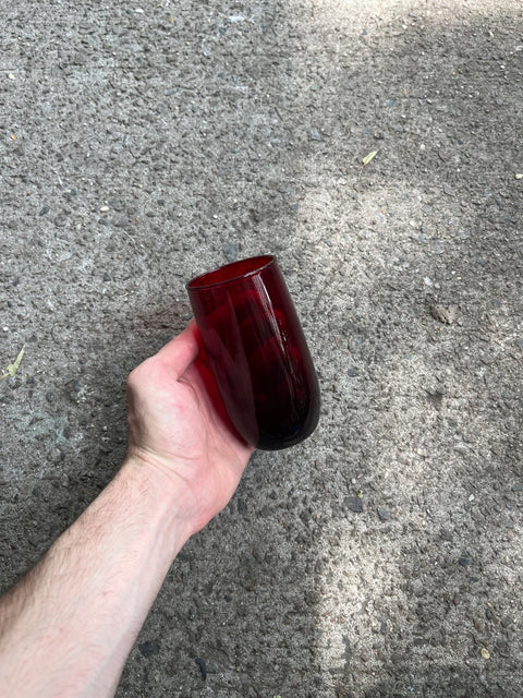 Red Elegant Drinking Glass