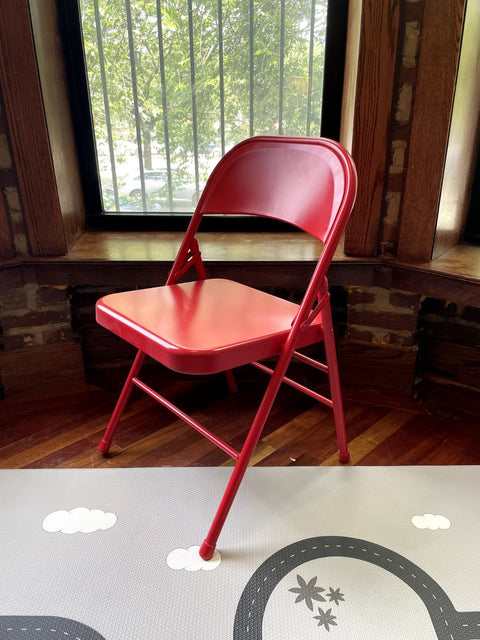 Red Folding Chair for a Wrestling Match