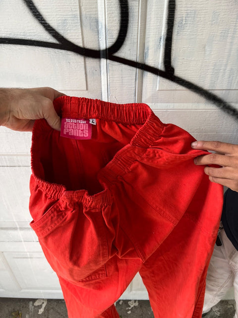 Red Big Bud Press Action Pants, Size L