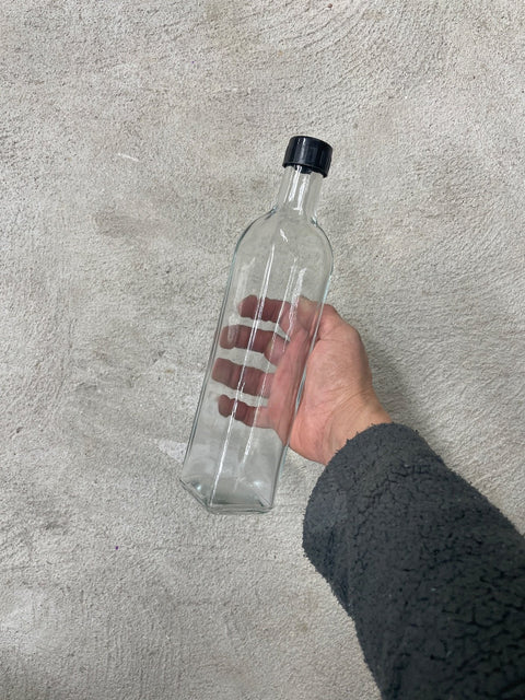 Refillable Glass Bottle With Cap