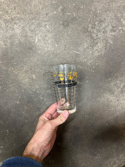 Retro Cocktail Recipe Glass