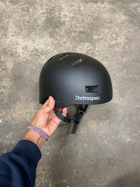 Nice Retrospec Black Helmet, Sz Adult Large