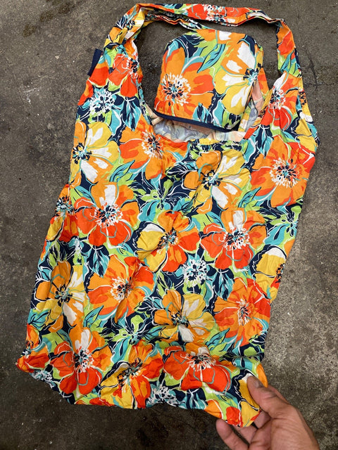Reusable Floral Shopping Tote