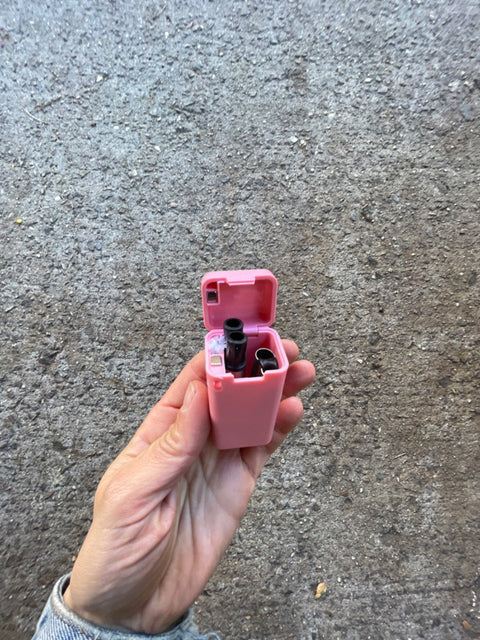Reusable Straw (& cleaner) In Pink Case