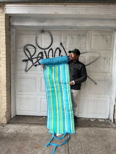 Rolling Outdoor Beach Mat With Pillow
