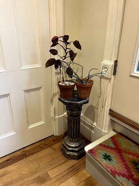Roman-style Column Pedestal Plant Stand, 24" Tall
