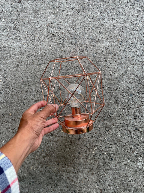 Rose Gold Geometric Lamp