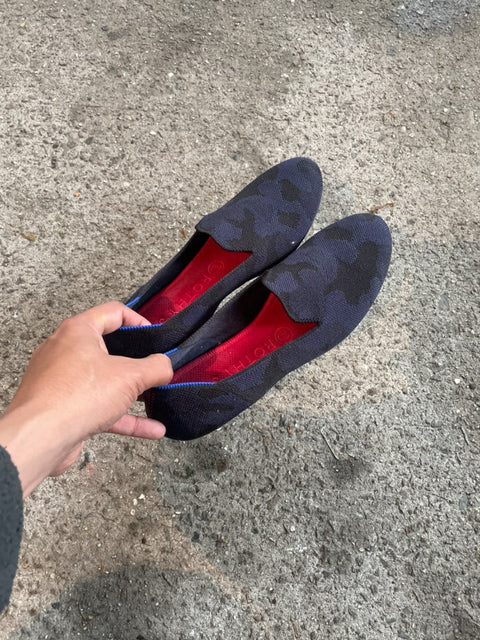 Rothy's Loafers In Navy Camo, Sz 7.5f