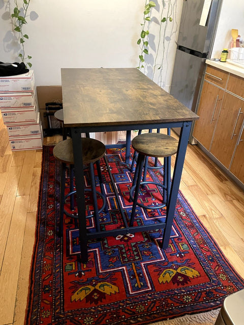 Rustic Bar Table Set, Just the table, L43xW24xH36"