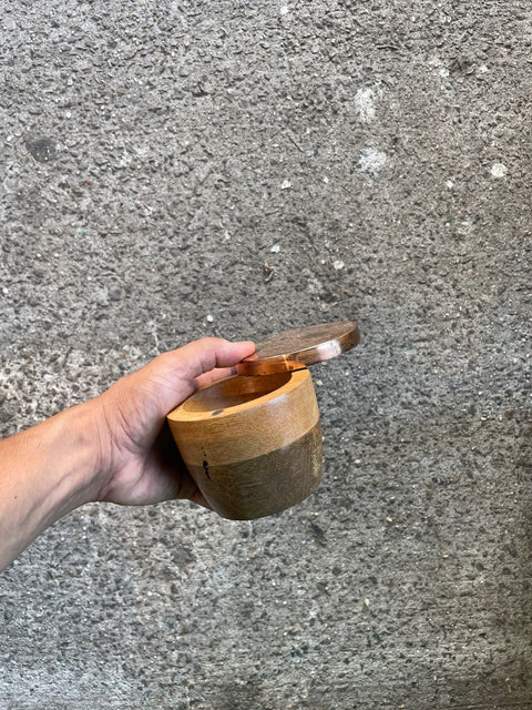 Rustic Wooden Jar With Lid
