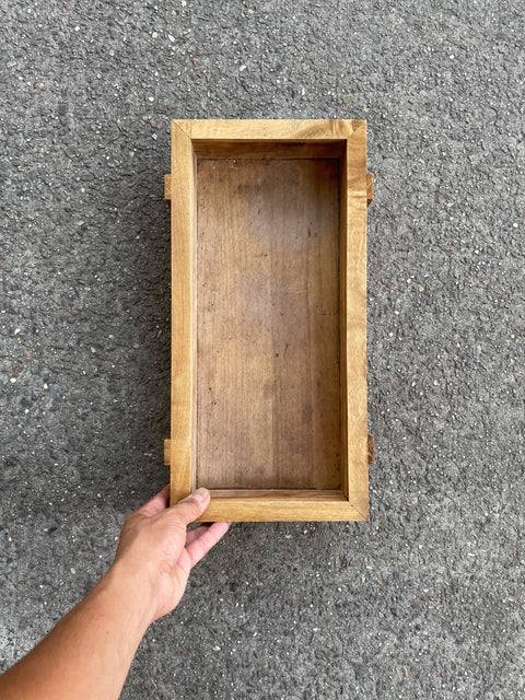 Rustic Wooden Storage Box, 16x7.5”